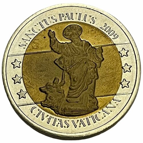 Ватикан 2 евро 2009 г. (Карта Европы) Specimen (Проба) (Лот №2)