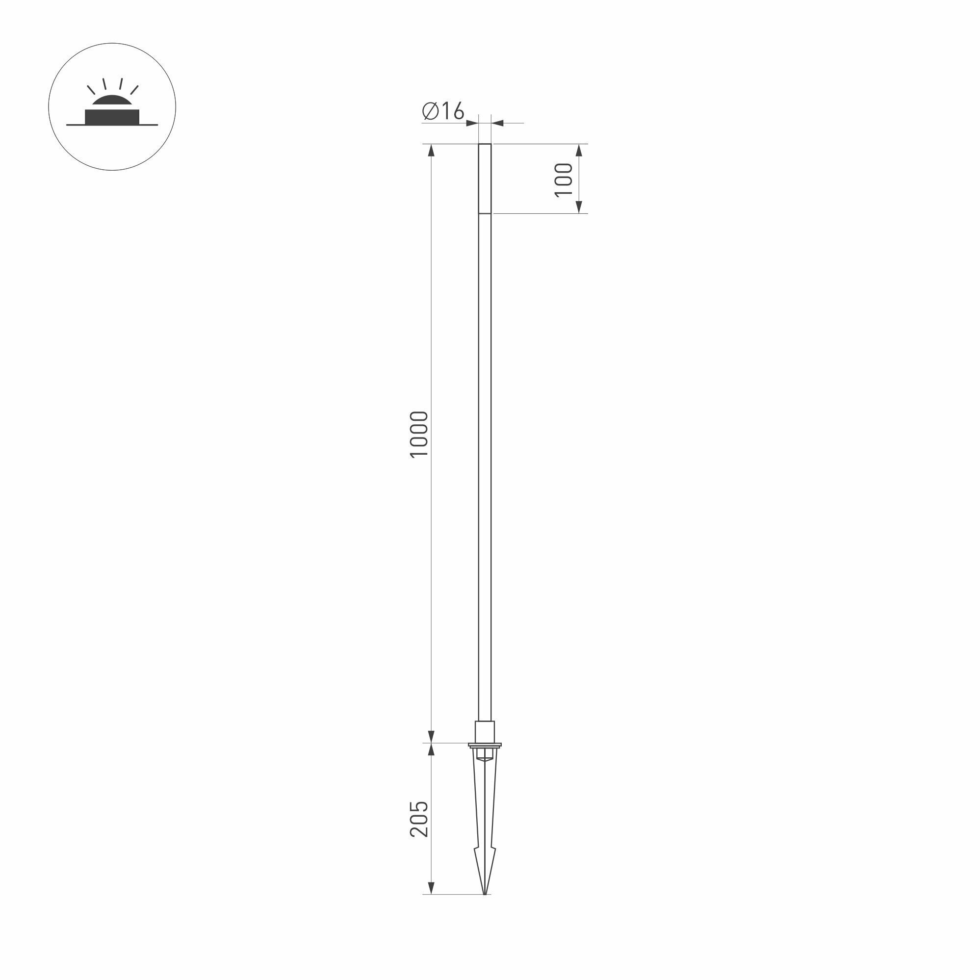 Ландшафтный светодиодный светильник Arlight KT-Canna-L1000-1W Warm3000 / - фото №8