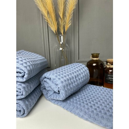 Полотенца банные Пухаты голубой