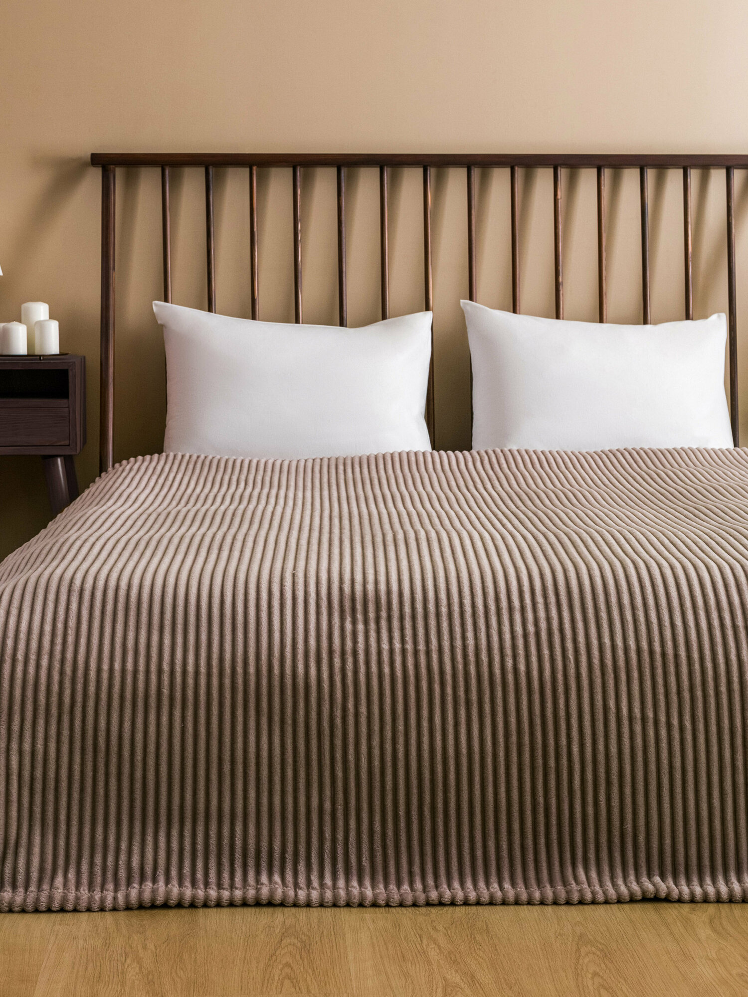 фото Двуспальный плед LC WAIKIKI, коричневый, размер 220 X 240