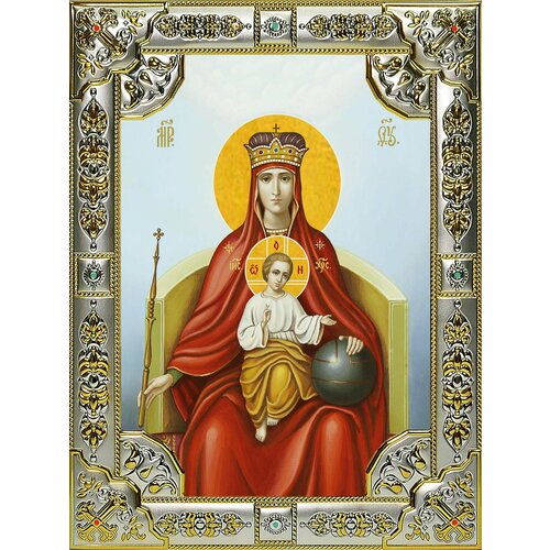 Икона Державная икона Божией Матери икона божией матери державная широкая рамка 14 5 16 5