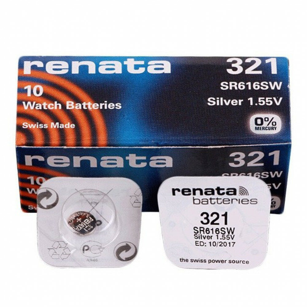 Часовая батарейка Renata 321, в упаковке: 3 шт.