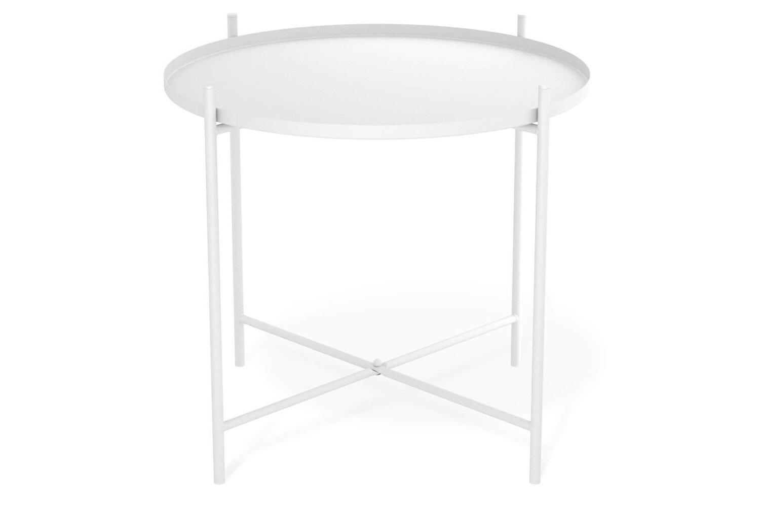 фото Журнальный стол Sheffilton Post 2 SHT-СЖ62, белый муар