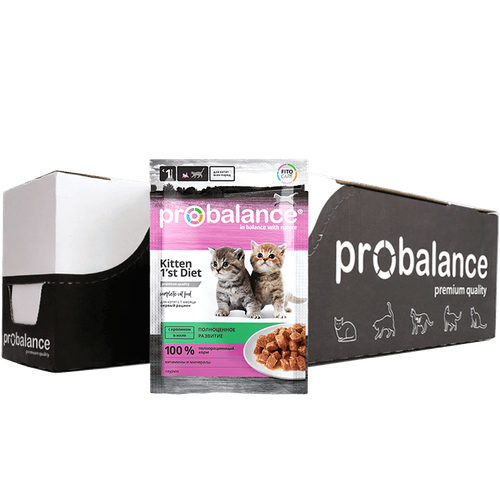 Корм влажный ProBalance 1'St Diet кролик для котят (28шт x 85 г)