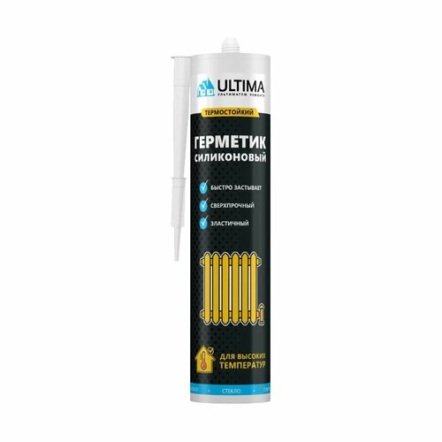 фото Силиконовый герметик термостойкий ultima high temp, красный, 240 мл (уп- 12шт) ulti22240