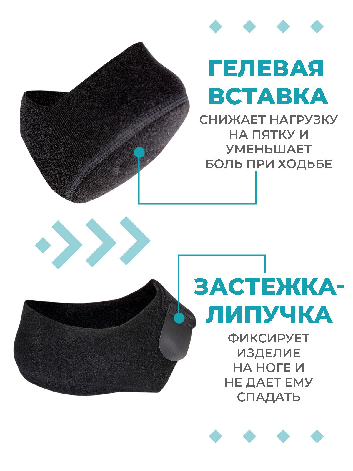 Изображение Подпяточники Boomshakalaka при пяточной шпоре, напяточники с гелевой вставкой от боли в пятке