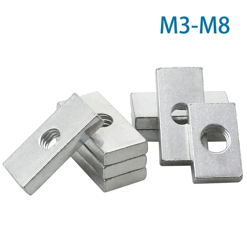 10-50 шт квадратные гайки M3 M4 M5 M6 M8 10pcs M3x10x5.5x2mm