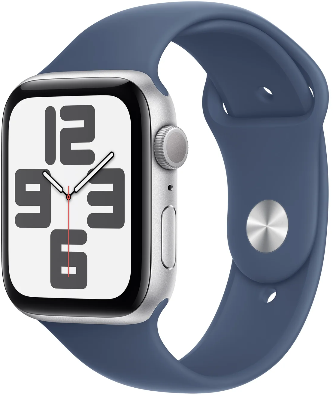 Умные часы Apple Watch SE (2024) GPS 44mm Silver Aluminium Case with Denim Sport Band - S/M MXEQ3(Не установлен Rustore)