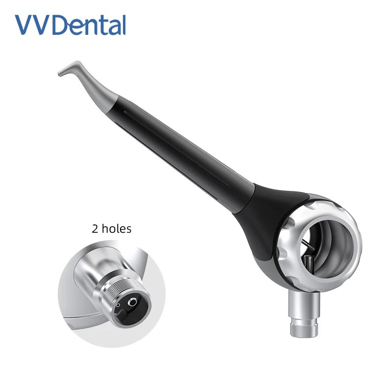 Стоматологический аппарат VV DENTAL PV-5 для отбеливания и очистки зубов, Black-Silver-2 holes