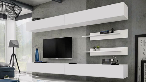 Изображение товара Гостиная 1 Белый Фасадный 0101 NOW 320x40x180 см, Фиеста