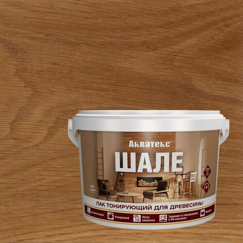Изображение товара Лак тонирующий для древесины Акватекс Шале (2,5кг) дуб