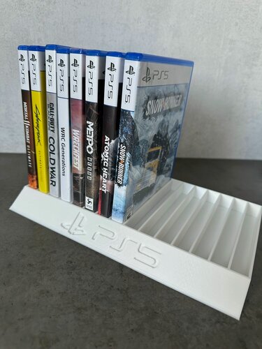 Изображение товара Подставка для дисков PlayStation 5, белого цвета на 15 дисков