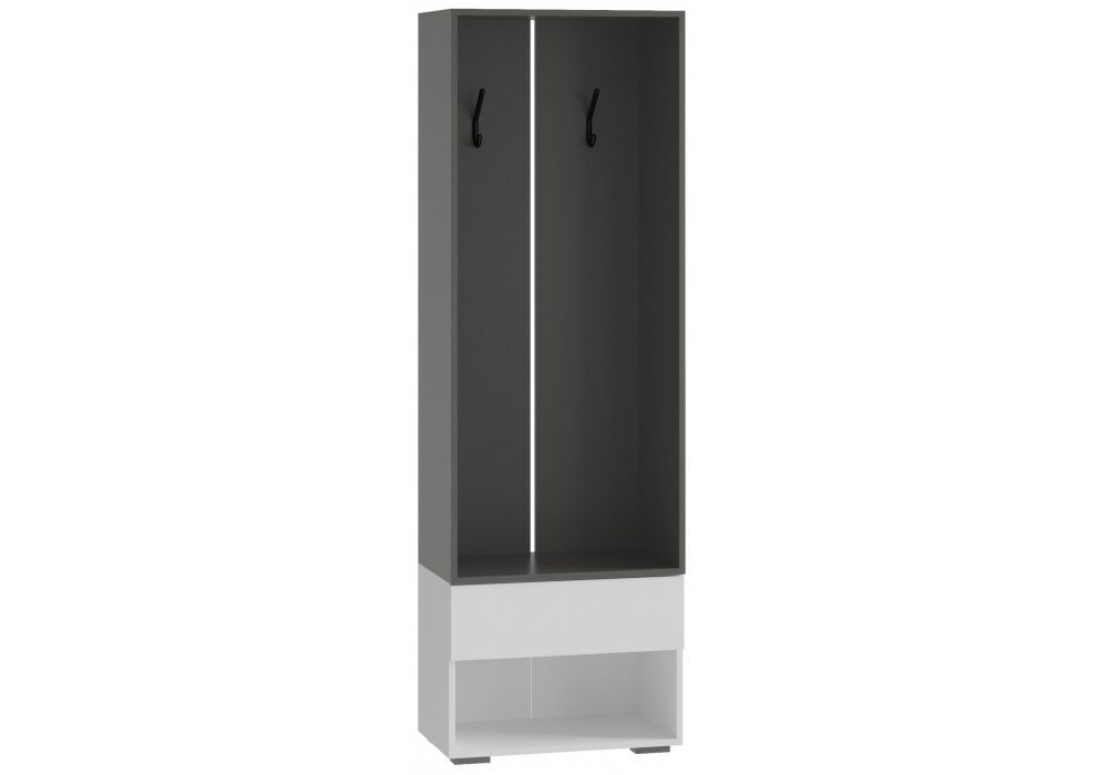 Прихожая Woodville Готовая прихожая Роут 0,6 м белый / графит