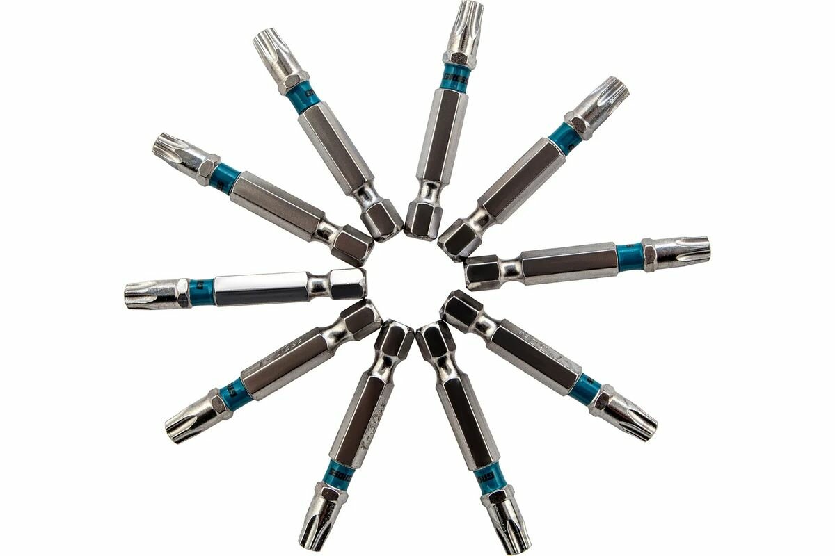 Набор бит GROSS TORX T30x50 односторонние сталь S2 магнитные 10 шт