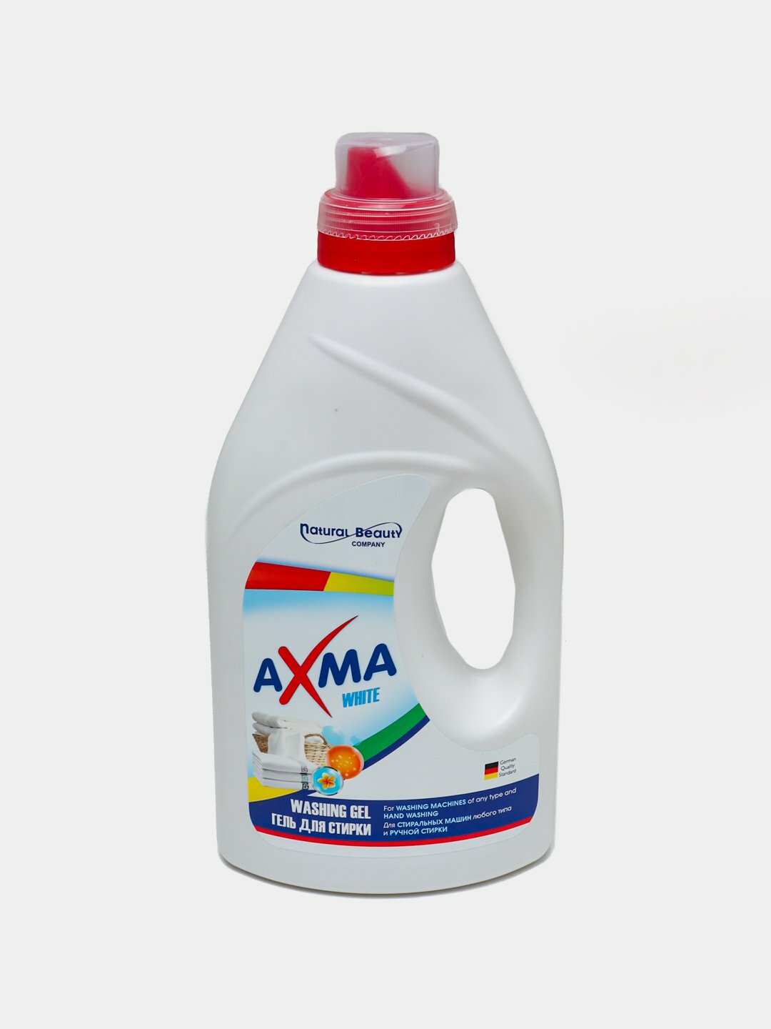 Гель для стирки "AXMA", для белого белья, машинная и ручная стирка, 2л — фото 1