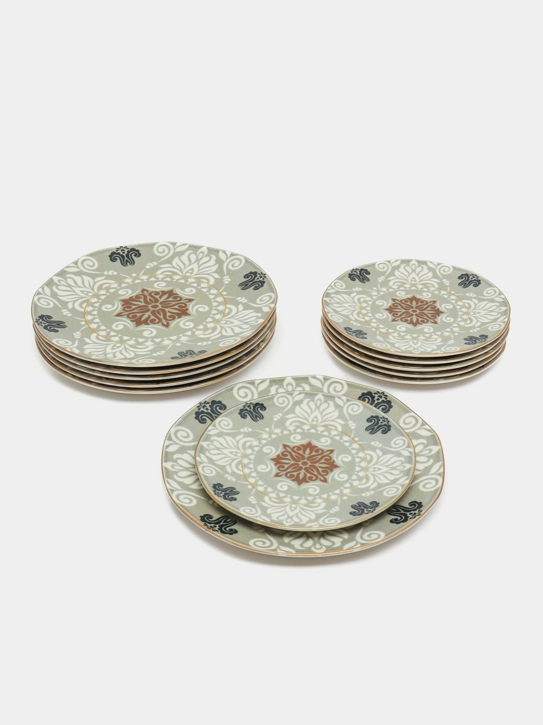 Набор тарелок фарфоровая O.M.S. 11106,24 предмета, Турция — фото 1