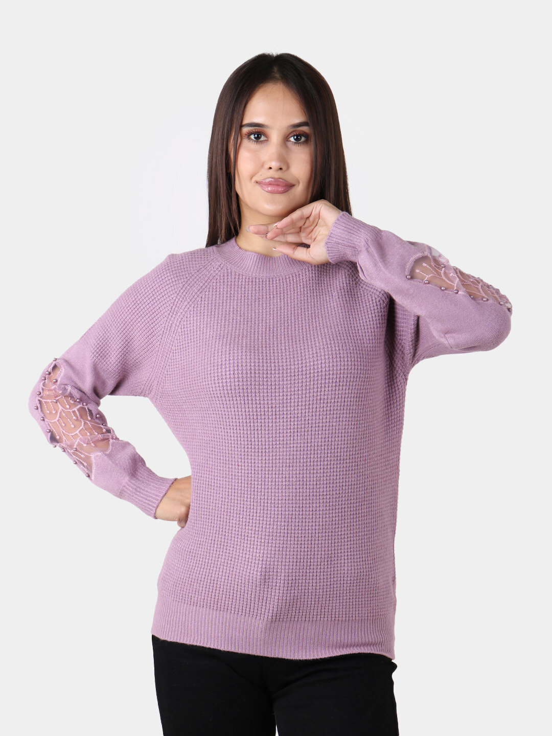 Свитер размер One Size, , лавандовый — фото 1