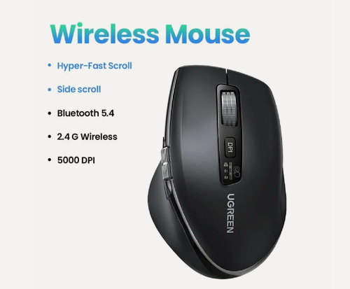 Изображение товара Беспроводная мышь Ugreen M751 (55468), 5000 DPI, bluetooch 5.3, black, черная