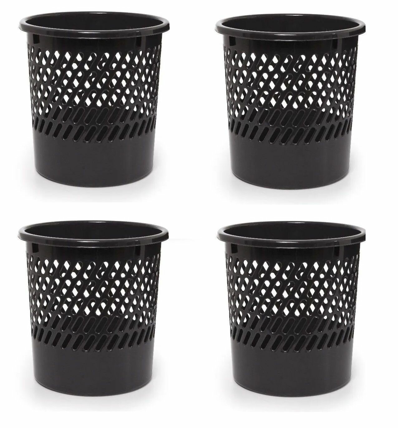 Корзина для бумаг Полимербыт 10 л 4 шт.