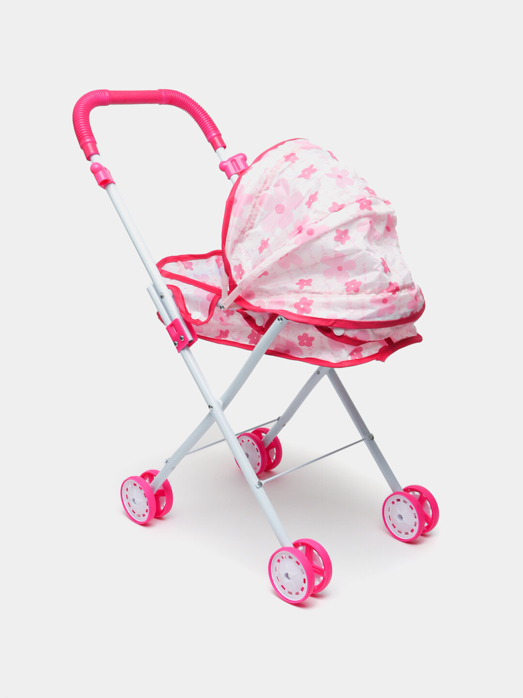 Коляска для кукол, складная люлька для девочек, металлическая — фото 1