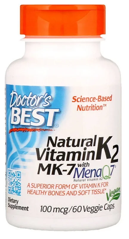 Natural Vitamin K2 MK-7 с MenaQ7 вег. капс.