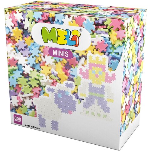 Конструктор пластиковый Meli Minis (50306) Пастель (800 элементов) 17 x 8,5 x 17 см