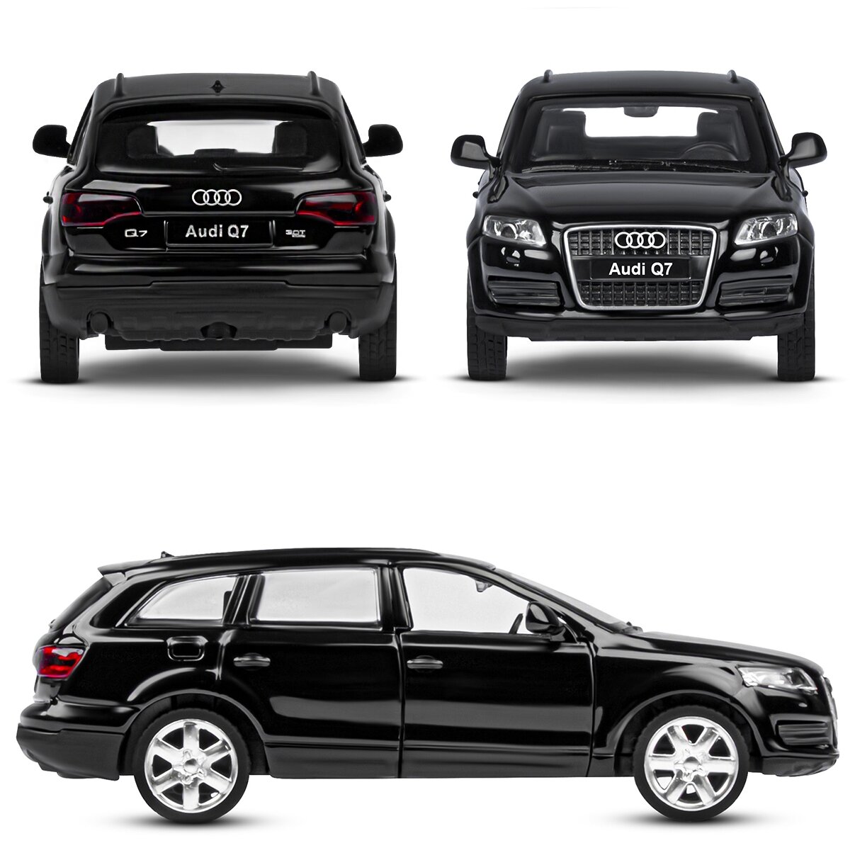 Модель 1:43 Audi Q7, черный 1251250JB Автопанорама - фотография № 4