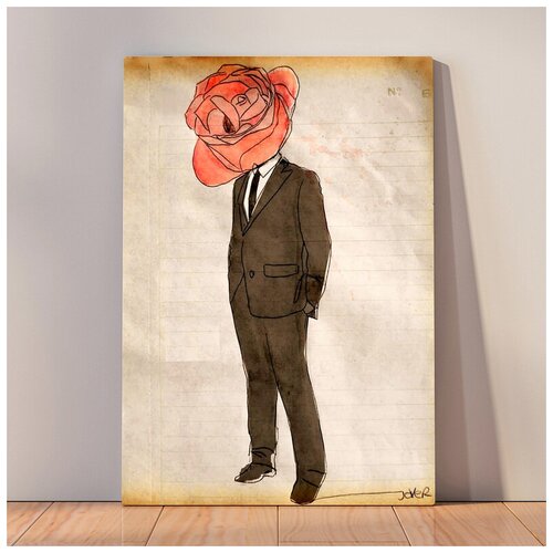 фото Картина "мужской костюм", 30x40 см, картина на холсте на деревянном подрамнике с настенным креплением вау холст