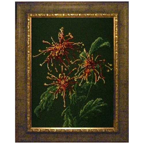 71209 Набор для вышивания бисером Краса и творчество 'Хризантемы в саду' 31,6*43,1 см