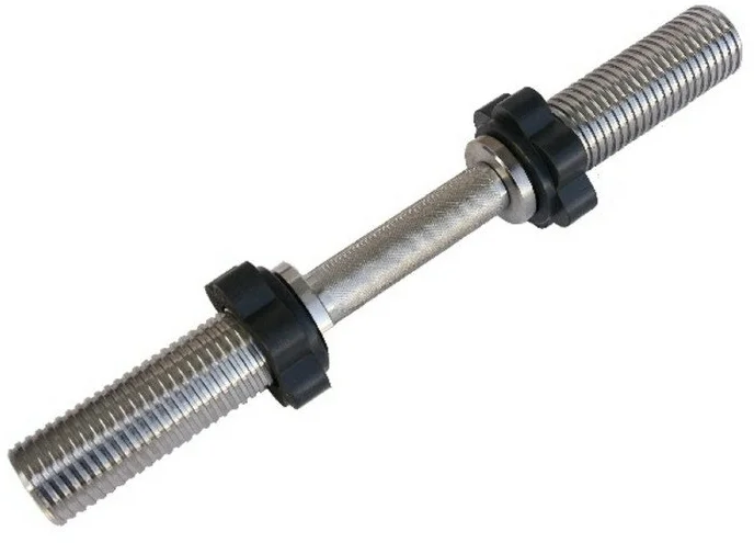 Гриф MB Barbell плавающая металлическая ручка, d 50 мм, 49 см (гайка) серебристый