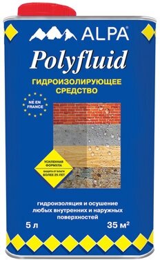 Гидроизолирующее средство Alpa Polyfluid 5 л