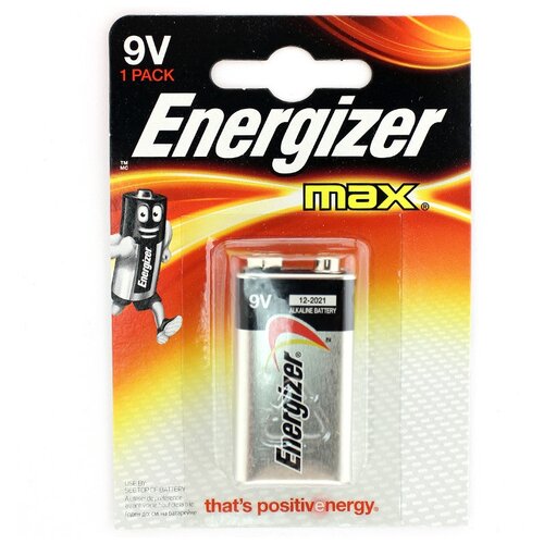 Элементы питания Energizer Батарейка щелочная ENERGIZER MAX 6LR61 (E 522) 9В бл/1 батарея duracell basic 6lr61 6lf22 6lp3146 mn1604 9v 1шт