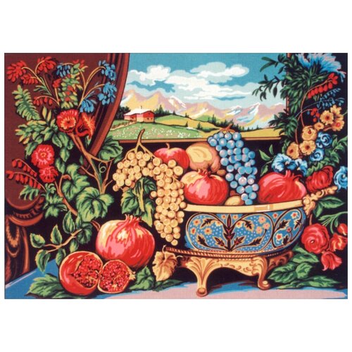 фото Набор для вышивания soulos c.1861 натюрморт гранаты в вазе