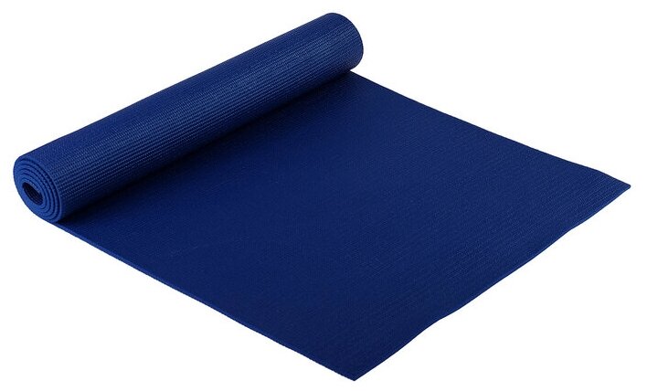 Коврик для йоги 173 × 61 × 0,5 см, цвет тёмно-синий