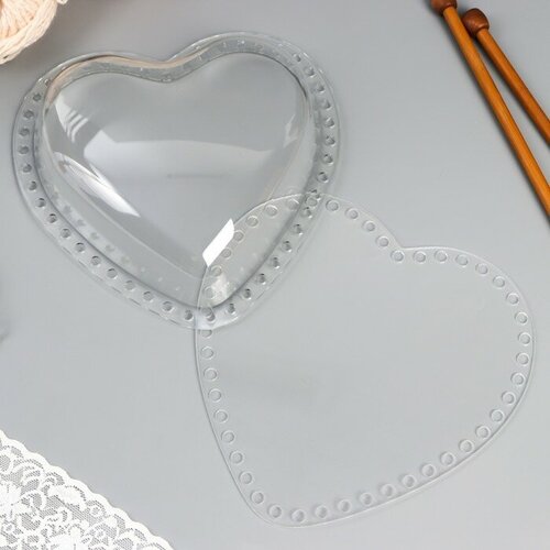 Основа для вязаных изделий акрил Сердце объемная набор 2 шт 19х19х45 см 926₽