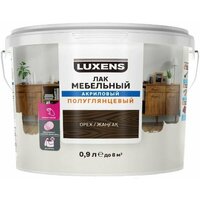 Лак для мебели Luxens акриловый цвет орех полуглянцевый 0.9 л