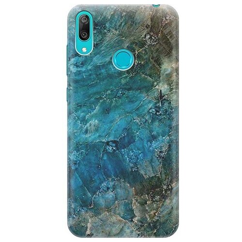 фото Чехол - накладка artcolor для huawei y7 (2019) с принтом "синий мрамор" re:pa