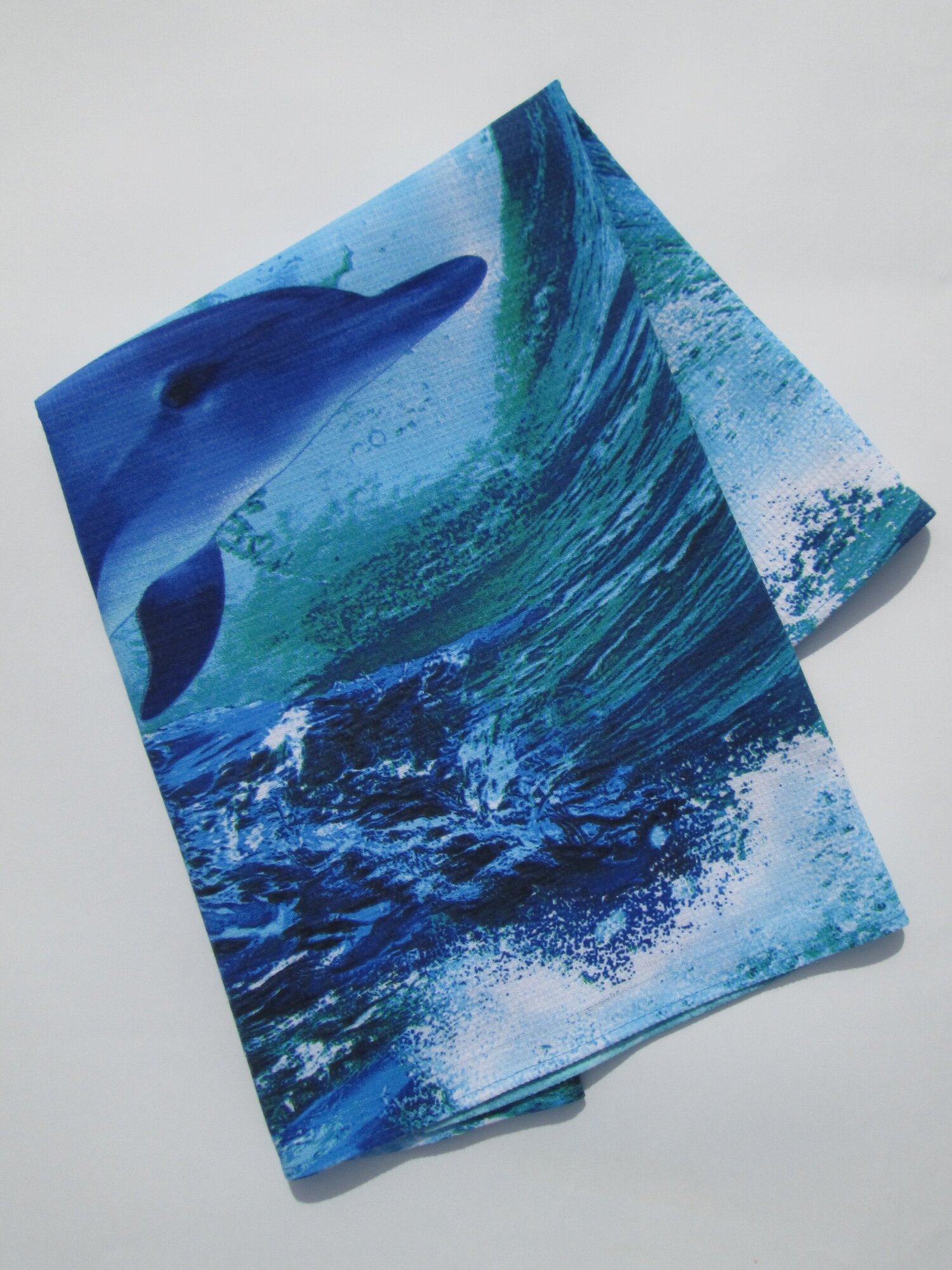 Полотенце пляжное вафельное 75*150 см Дельфин - фотография № 8
