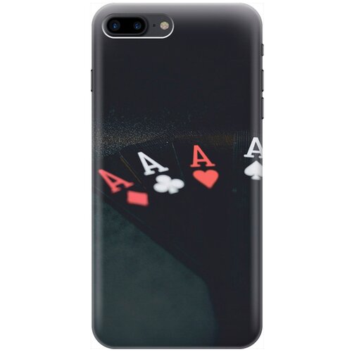 фото Силиконовый чехол на apple iphone 8 plus / 7 plus / эпл айфон 7 плюс / 8 плюс с эффектом блеска "флеш-рояль gosso