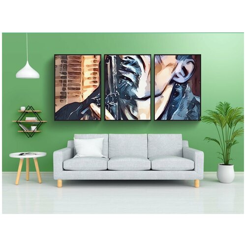 фото Набор модулных постеров для интерьера "злодей, убийца, комикс" 60x90 см. в тубусе, без рамки lotsprints