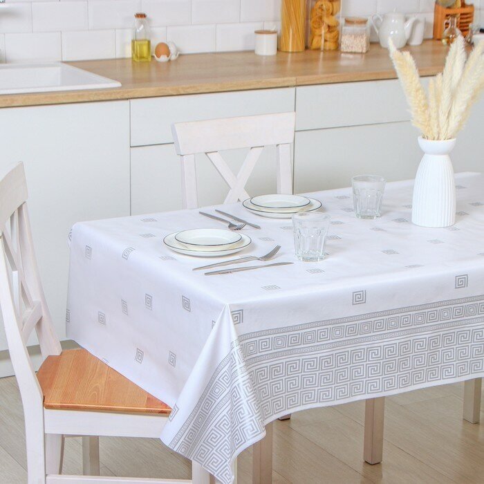 фото Доляна Клеёнка столовая на нетканой основе Доляна, ширина 137 см, толщина 0,18 мм, рулон 20 м