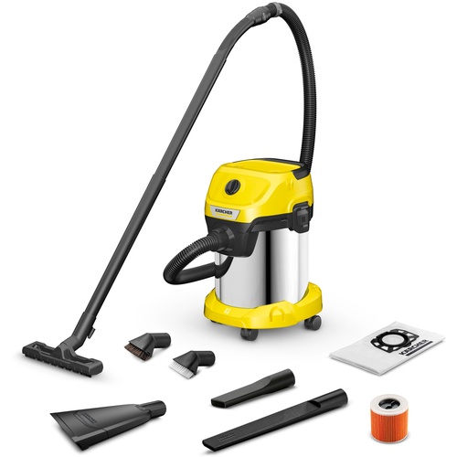 Пылесос KARCHER WD 3 S V-17/6/20 Car, Желтый