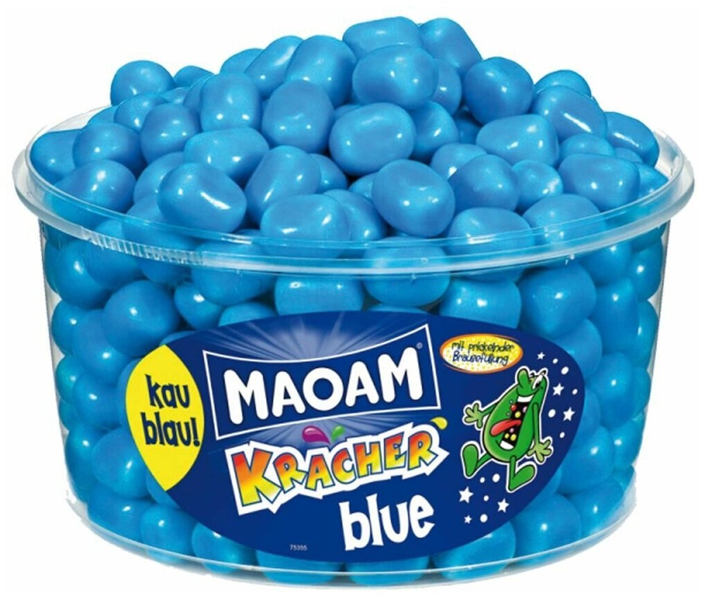 Haribo Жевательные конфеты MAOAM "KRACHER blue" (банка) 1200г - фотография № 1