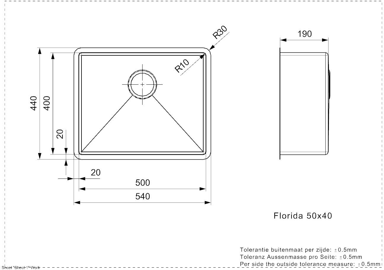 Кухонная мойка REGINOX Florida 50x40 Medium LUX L - фотография № 13