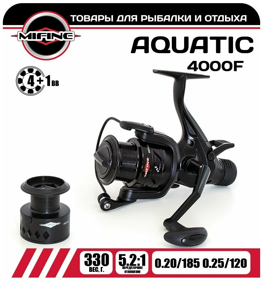 Катушка с байтранером Mifine AQUATIC 4000B (60516-4) 4+1