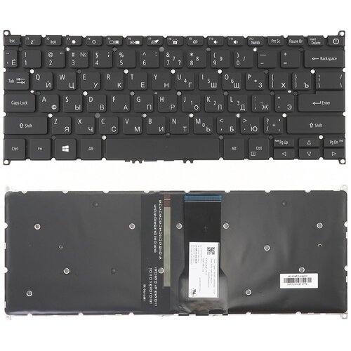 клавиатура для acer swift 3 sf314 54g p n 74504e7dk201 nk i1313 0bu Клавиатура для Acer Swift 3 SF314-56 черная без рамки, с подсветкой