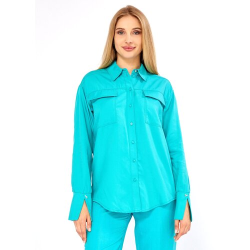 Рубашка PATRIZIA PEPE, размер 42, зеленый пиджак patrizia pepe размер 44 зеленый