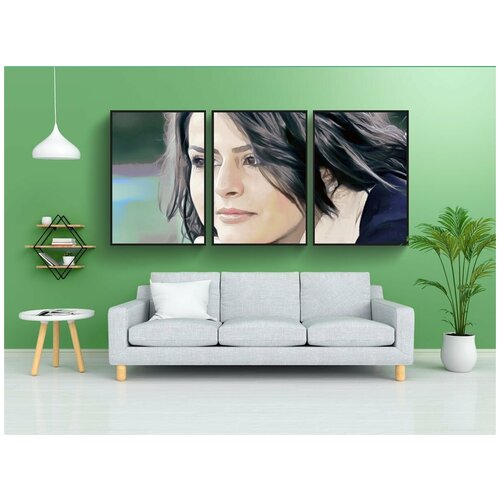 фото Набор модулных постеров для интерьера "женщина, девочка, размытие" 60x90 см. в тубусе, без рамки lotsprints