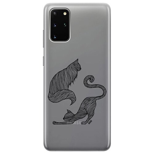 Ультратонкий силиконовый чехол-накладка для Samsung Galaxy S20+ с 3D принтом Lazy Cats ультратонкий силиконовый чехол накладка transparent для samsung galaxy a02 с 3d принтом lazy cats