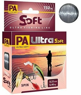 Монофильная леска для рыбалки PA ULTRA SOFT SPIN 0,25mm 150m ( 1 штука )